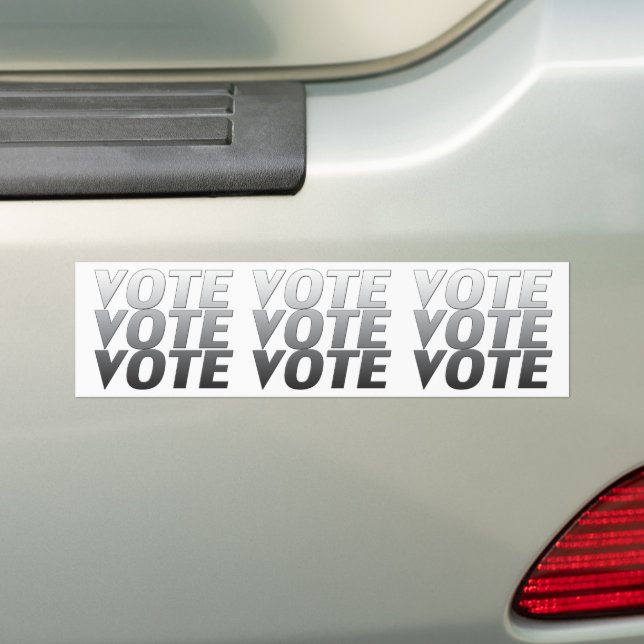 Para Carro votação - cinza / branco - Adesivo (No carro)