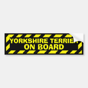 Para Carro Yorkshire Terrier no adesivo de precaução amarelo