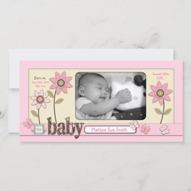 Para Cartão com fotos De Bebê (Frente)