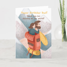 Para Cartão de Aniversário De Pai Cute Adventurer