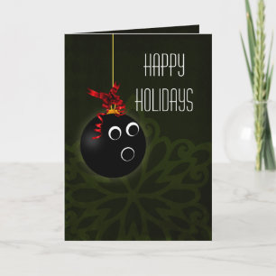 para cartões de Natal de boliche