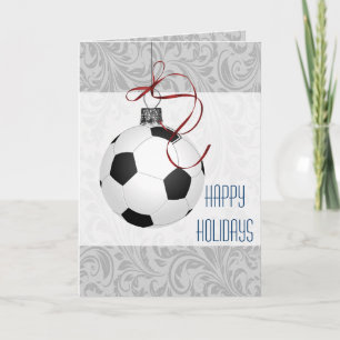 para cartões de Natal de um jogador de futebol