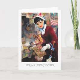 Para Cartões de saudação de arte "Sister on Dia de