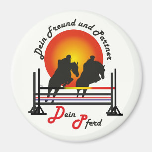 Para cavalos e desporto de cavalo amante íman