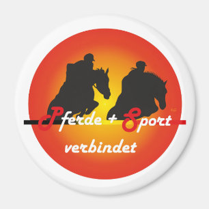 Para cavalos e desporto de cavalo amante íman