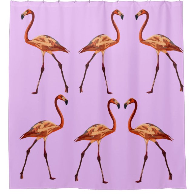 Para Chuveiro Chá Flamingo Cortina (Frente)