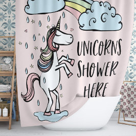 Para Chuveiro Cortina de Chá Aqui do Chá Unicorns