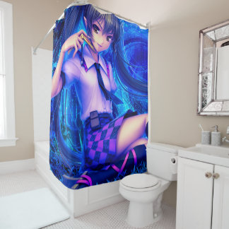 Para Chuveiro Cortina de chá da menina do vampiro do Anime