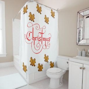 Para Chuveiro Cortina de chá de Natal