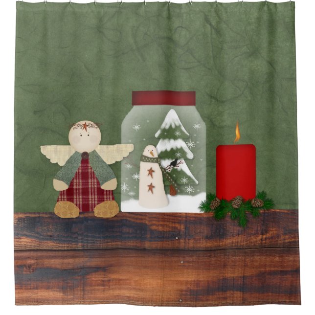 Para Chuveiro Cortina de Chá de Natal (Frente)