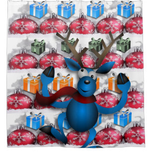 Para Chuveiro Cortina de chá de Natal