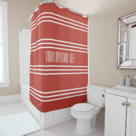 Para Chuveiro Cortina de chá de Texto Personalizado com Stripes 