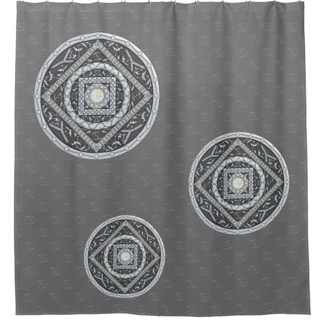 Para Chuveiro Cortina de Chá do Cancer Mandala (Frente)