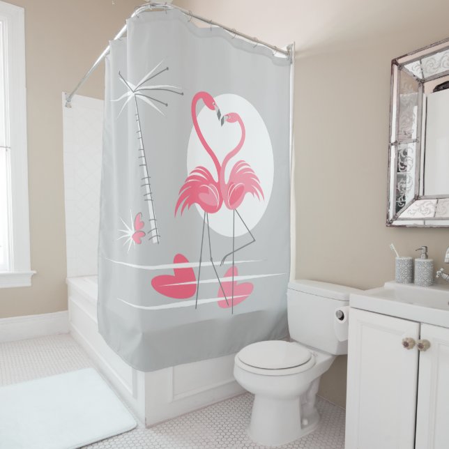Para Chuveiro Cortina de chá Flamingo Love (In Situ)