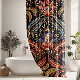Para Chuveiro Cortina de Chá Floral com Várias Colores