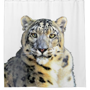 Para Chuveiro Cortina de Chá-Leopardo-da-Neve