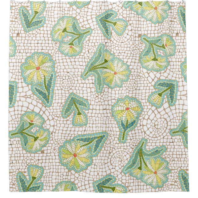 Para Chuveiro Cortina de Chá Mosaico Daisy (Frente)