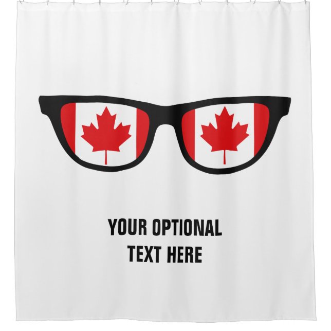 Para Chuveiro Cortina de chá personalizada do Canadian Shades (Frente)