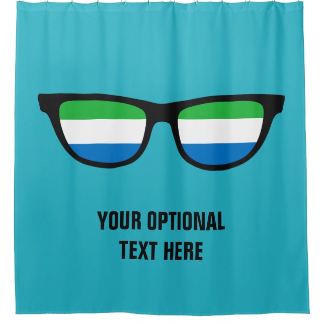 Para Chuveiro Cortina de chá personalizada do Sierra Leone Shade (Frente)