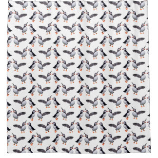 Para Chuveiro Cortina de Chá Puffin Frenzy (Escolha a sua cor)
