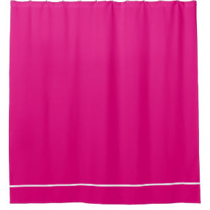 Para Chuveiro Cortina de chá rosa quente com borda branca