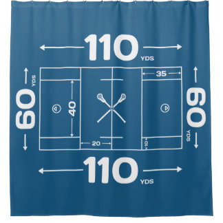 Para Chuveiro Cortina Design de Chá de Campo Azul Lacrosse