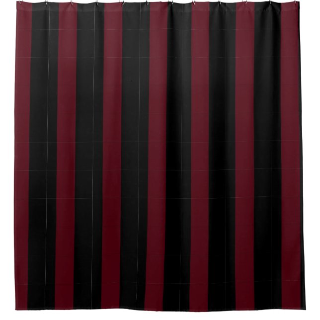 Para Chuveiro Cortina Maroon e Faixa Negra (Frente)