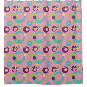 Para Chuveiro O rosa Funky circunda a cortina de chá