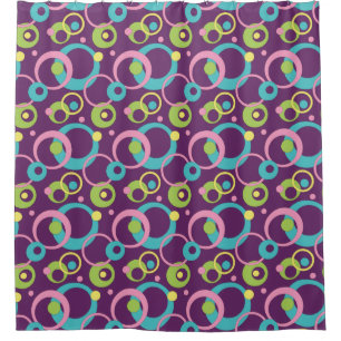 Para Chuveiro O roxo Funky circunda a cortina de chá