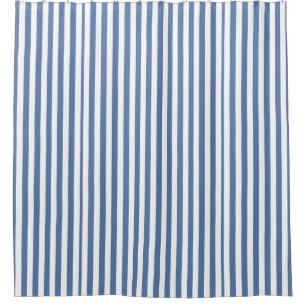 Para Chuveiro o vintage listra a cortina de chá retro azul do