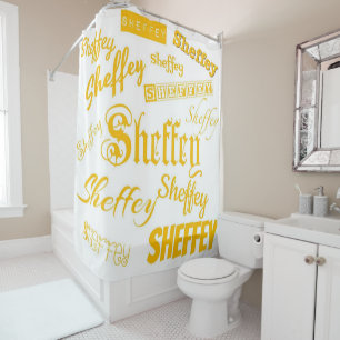 Para Chuveiro Pias batismais amarelas de Sheffey - cortina de
