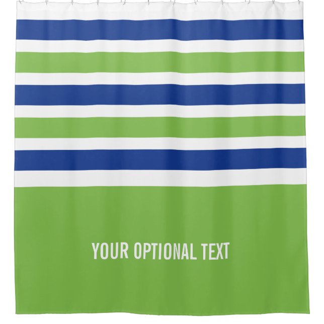 Para Chuveiro Stripes Cortina de chá personalizada de padrão (Frente)