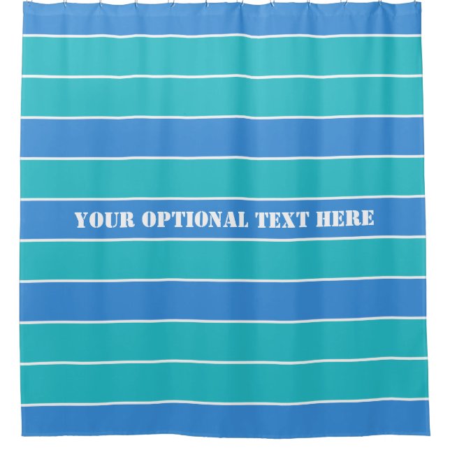 Para Chuveiro Stripes Cortina de chá personalizada de padrão (Frente)