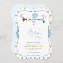 Para Cima E Para Fora! Convite de Aniversário do A