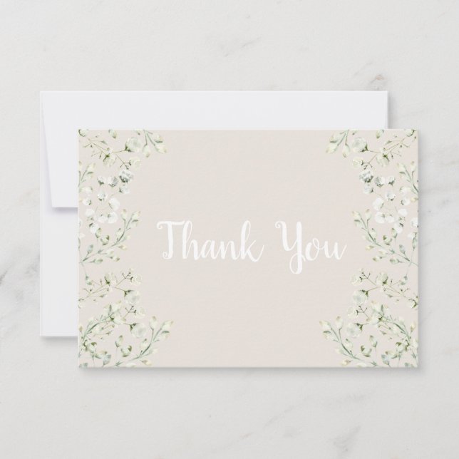 Para cima no Cartões de agradecimentos do Chá de f (Frente)