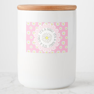 Para Comida É Um Rótulo De Garrafa De Bebê Daisy Girl