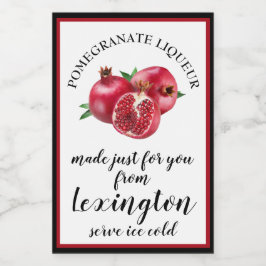 Para Comida Pomegranato Rótulo de Mini Garrafa Liqueur |