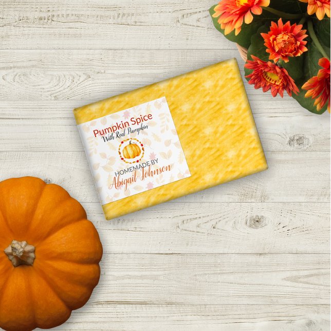 Para Comida Pumpkin Spice Handmade Homemade Soap | Rótulo de e (Criador carregado)