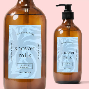 Para Comida Rótulo à prova d'água de Shampoo Azul-Claro Elegan