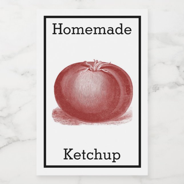 Para Comida Rótulo Antigo de Ketchup (Rótulo Único)