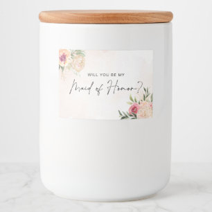 Para Comida Rótulo da Vela de Peony e de Madrinha de casament