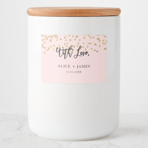 Para Comida Rótulo da Vela Rosa e Dourada da Luminária