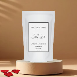 Para Comida Rótulo de Banho de Plantas Minimalistas