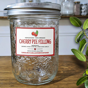 Para Comida Rótulo de Cerejas em Lata