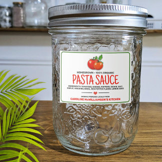 Para Comida Rótulo de Conserva de Molho de Massa Caseiro