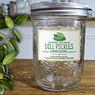 Para Comida Rótulo de Conserva de Picles