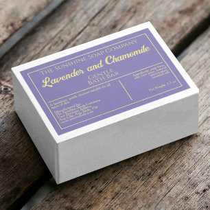 Para Comida Rótulo de cosmético à prova de água roxo e amarelo