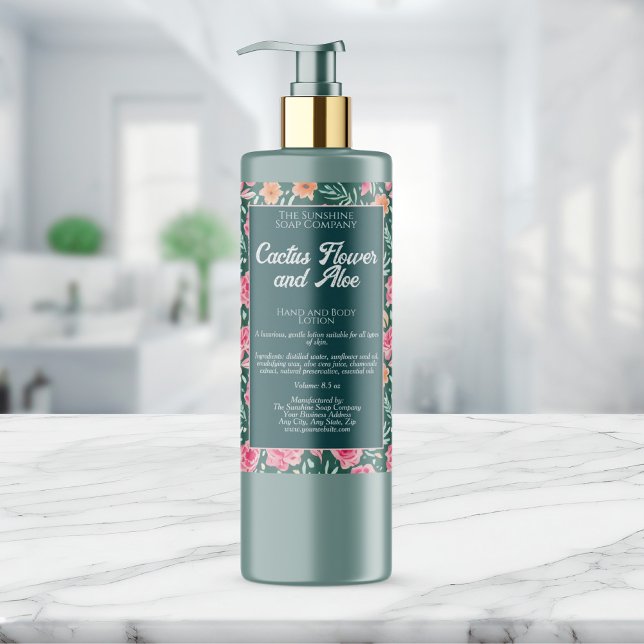 Para Comida Rótulo de embalagem de cosméticos florais à prova  (Criador carregado)
