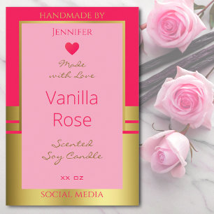 Para Comida Rótulo de empacotamento de produto feminino rosa