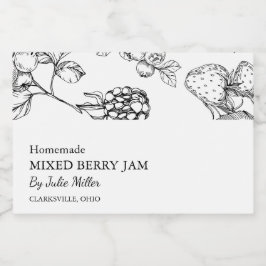 Para Comida Rótulo de Emperramento Misto de Berry Simples Pret